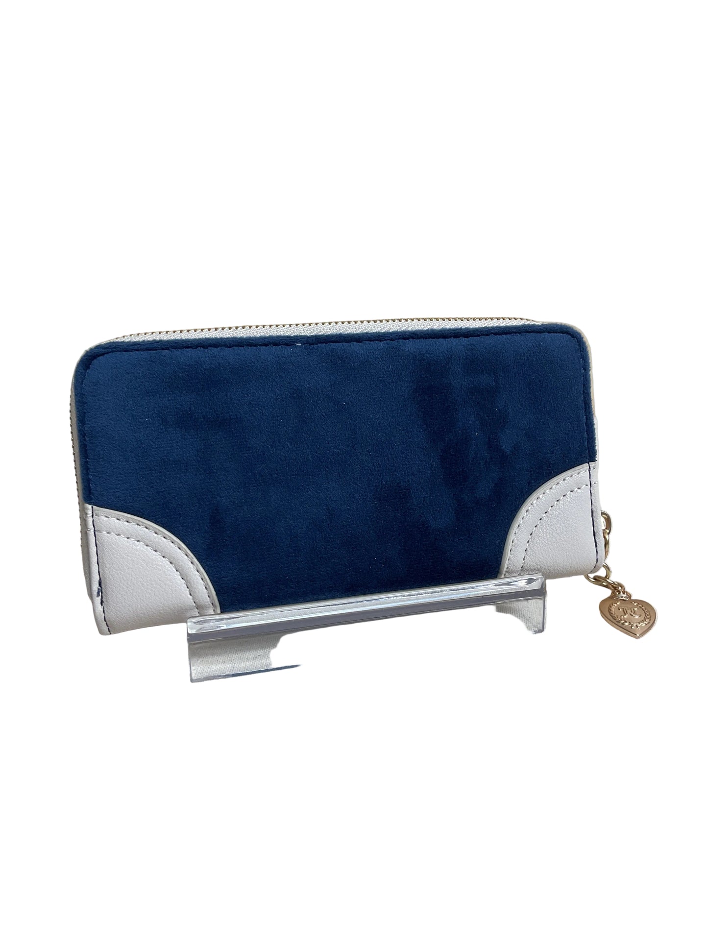 Wallet By Juicy Couture In Blue & Cream, Size:Large