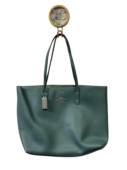 Handbag Designer By Coach In Green, Size:Large