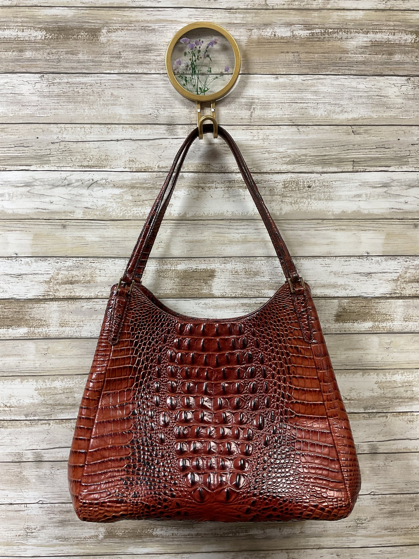 Handbag Designer By Brahmin In Brown, Size:Medium