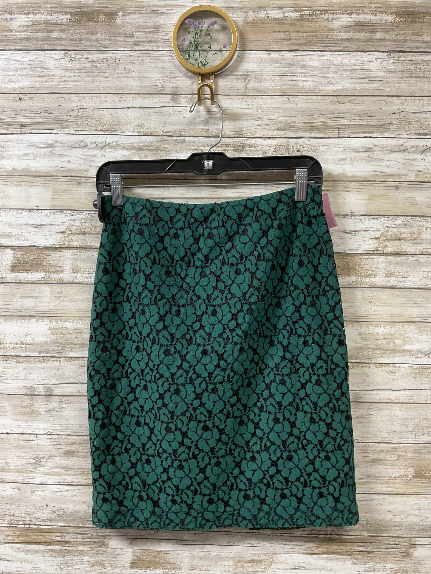Skirt Midi By New York And Co In Black & Green, Size:Xs