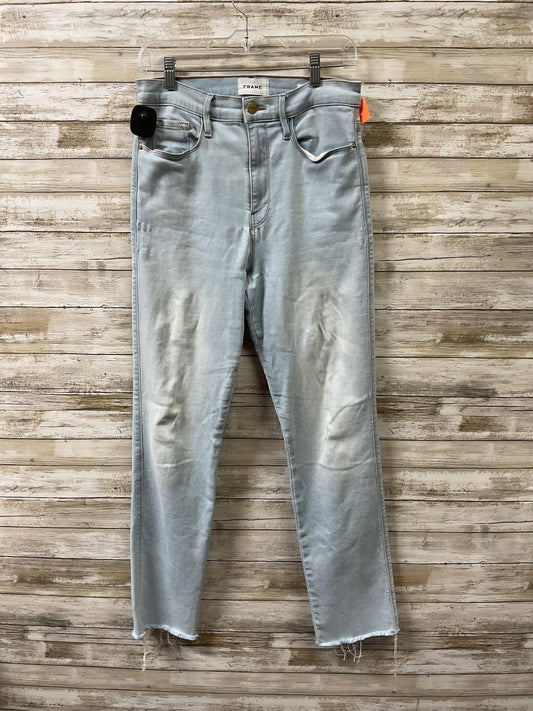Jeans Straight By Frame In Blue Denim, Size:8