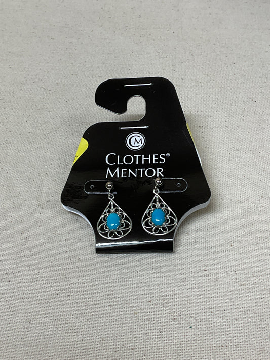 Earrings Dangle/Drop By Cmf In Blue & Silver