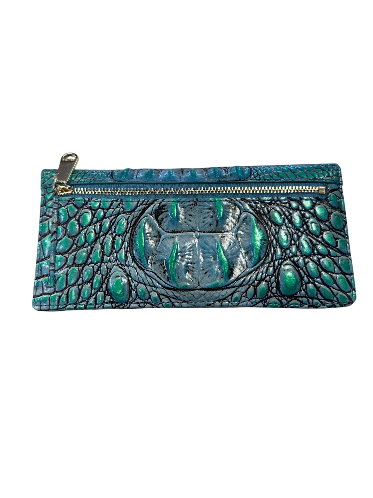 Wallet Designer By Brahmin In Blue & Green, Size:Large