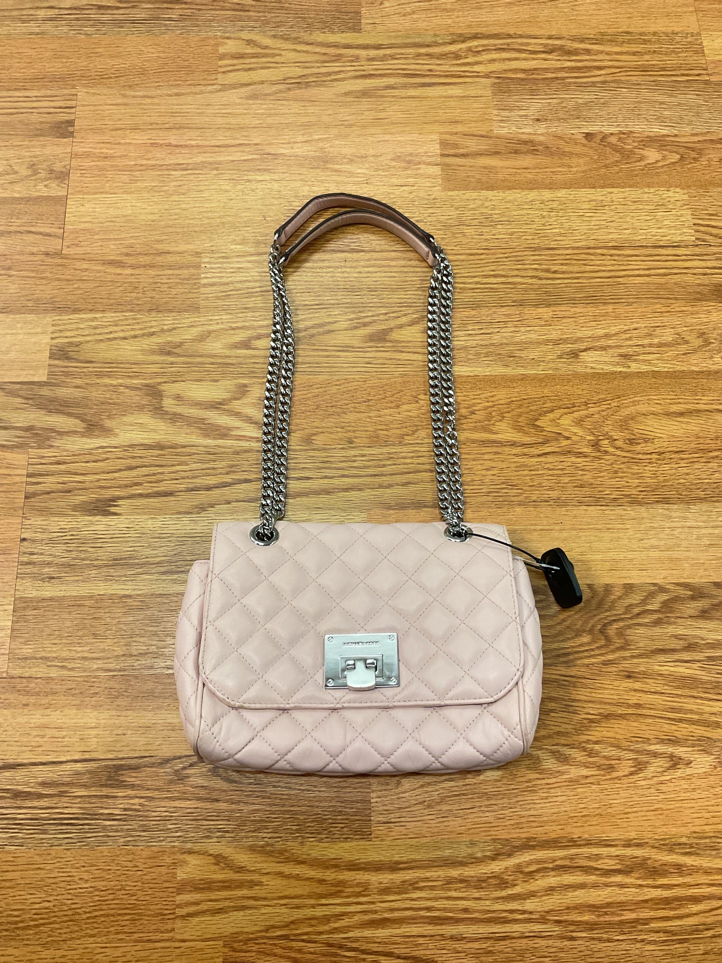 Handbag Designer By Michael Kors In Pink & Silver, Size:Medium