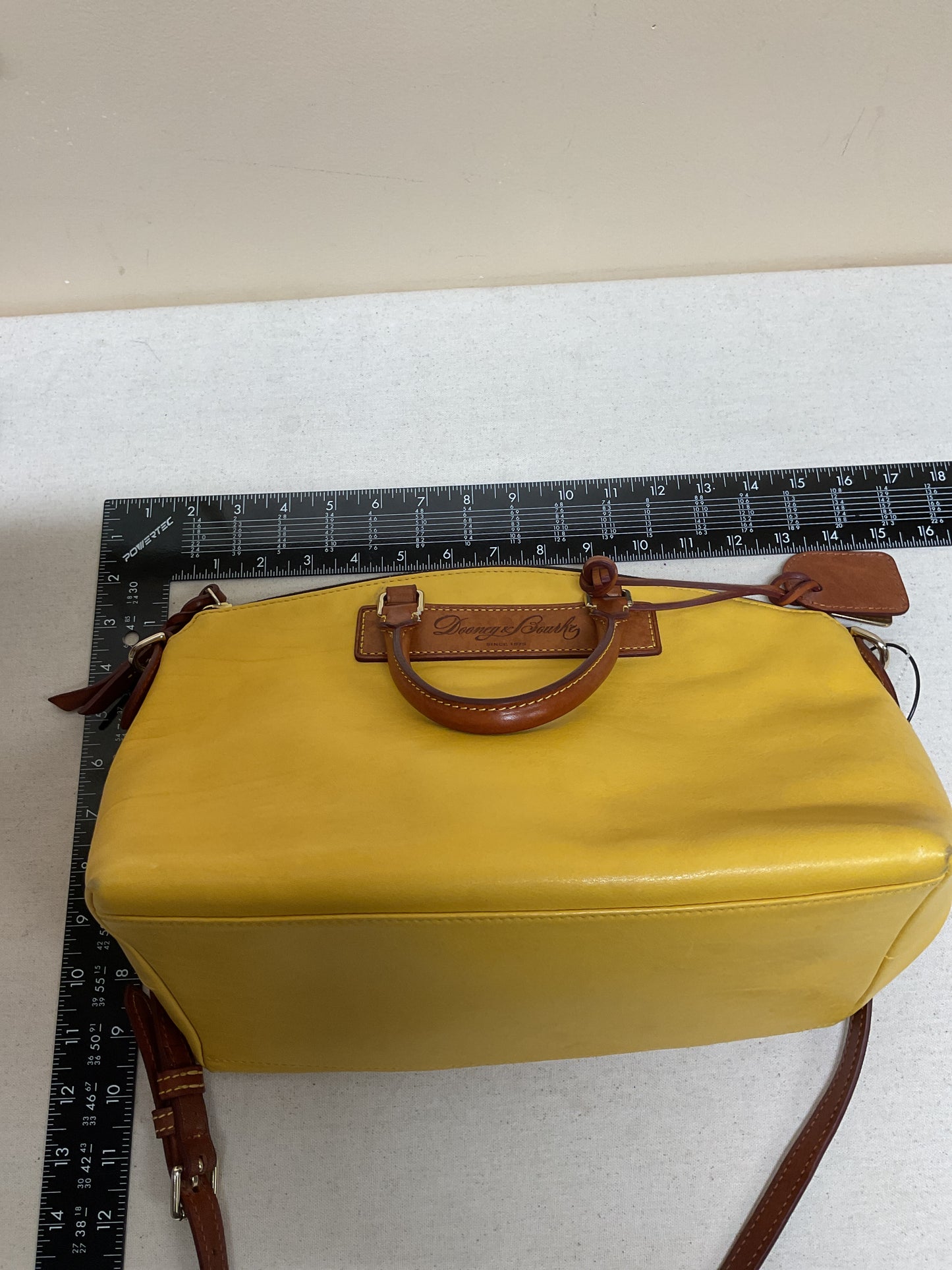 Handbag Designer By Dooney And Bourke In Yellow, Size:Medium
