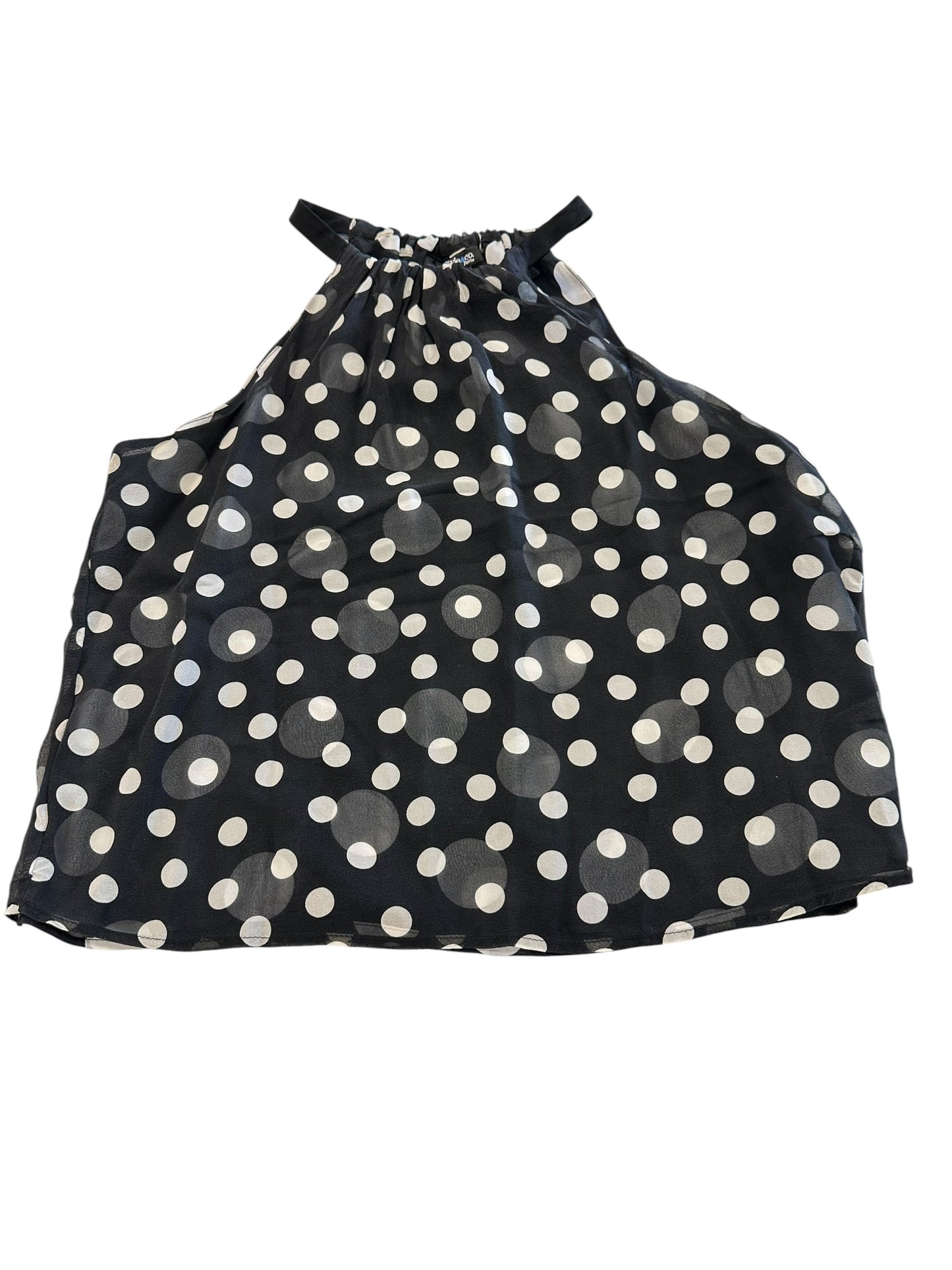 Top Sleeveless By Style And Company In Polkadot Pattern, Size:L
