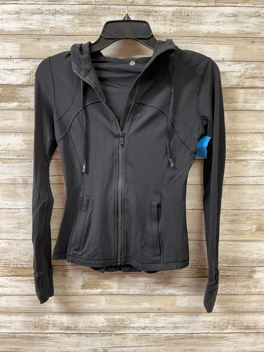 Athletic Jacket By Lululemon In Black, Size:4