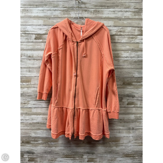 Sweatshirt Hoodie By Free People In Orange, Size: Xs