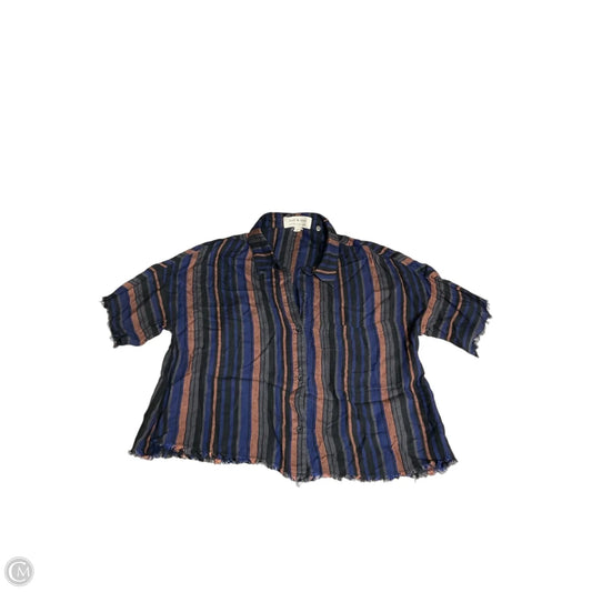 Top Short Sleeve By Cloth & Stone In Striped Pattern, Size: L