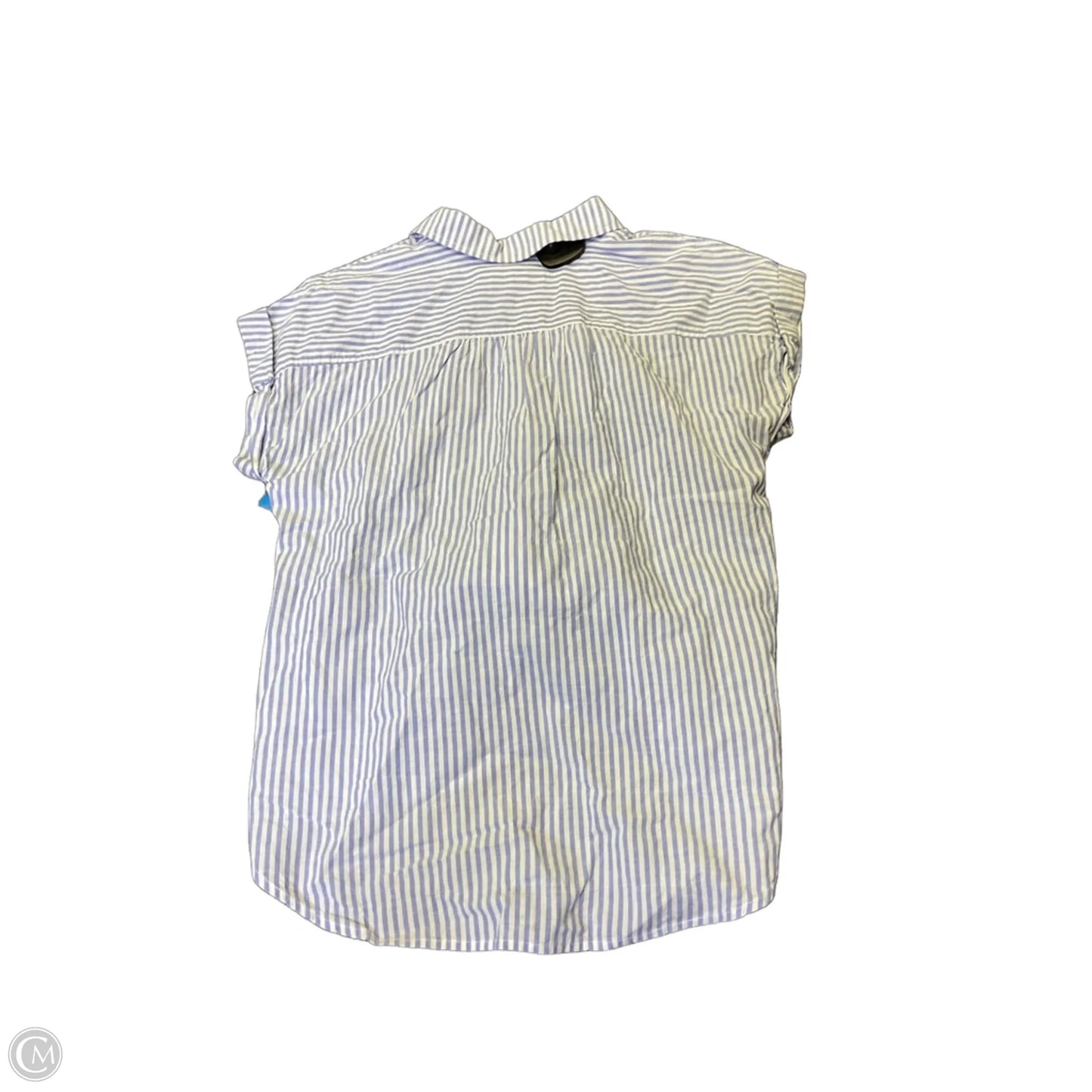 Top Short Sleeve By Vineyard Vines In Blue & White, Size: 2