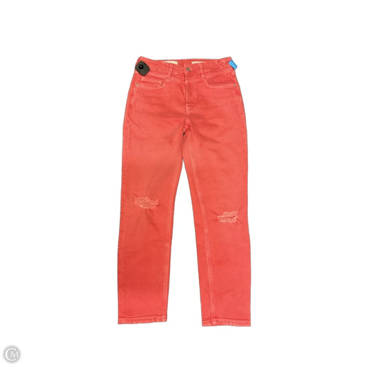Jeans Straight By Pilcro In Red Denim, Size: 4