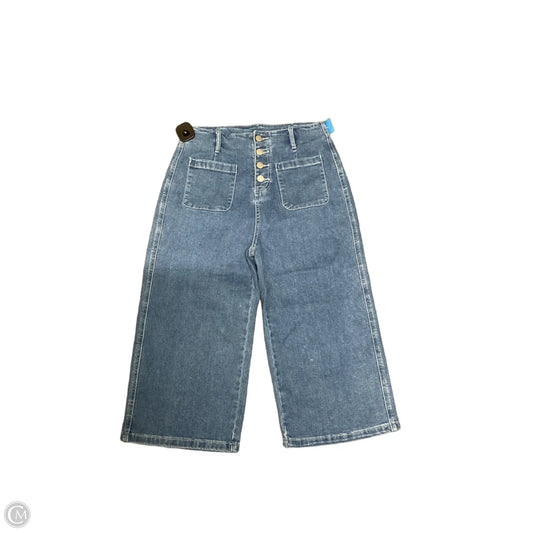 Jeans Cropped By Cmf In Blue Denim, Size: L