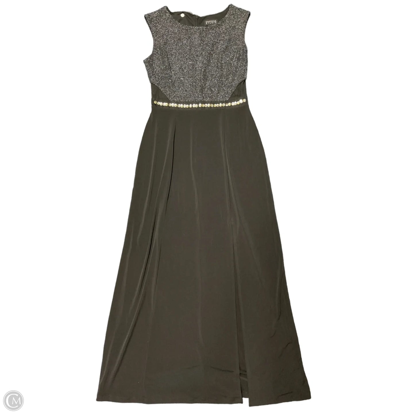 Dress Party Long By En Focus In Black & Silver, Size: 4