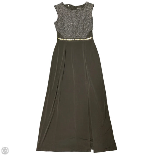 Dress Party Long By En Focus In Black & Silver, Size: 4