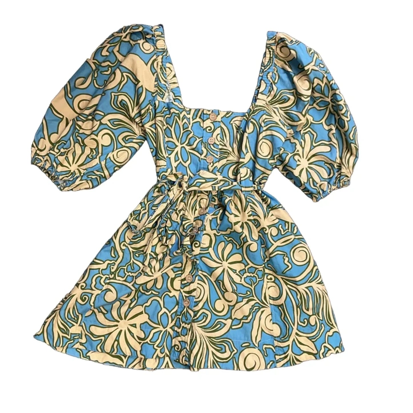 Dress Casual Short By Cma In Blue & Tan, Size: Xs