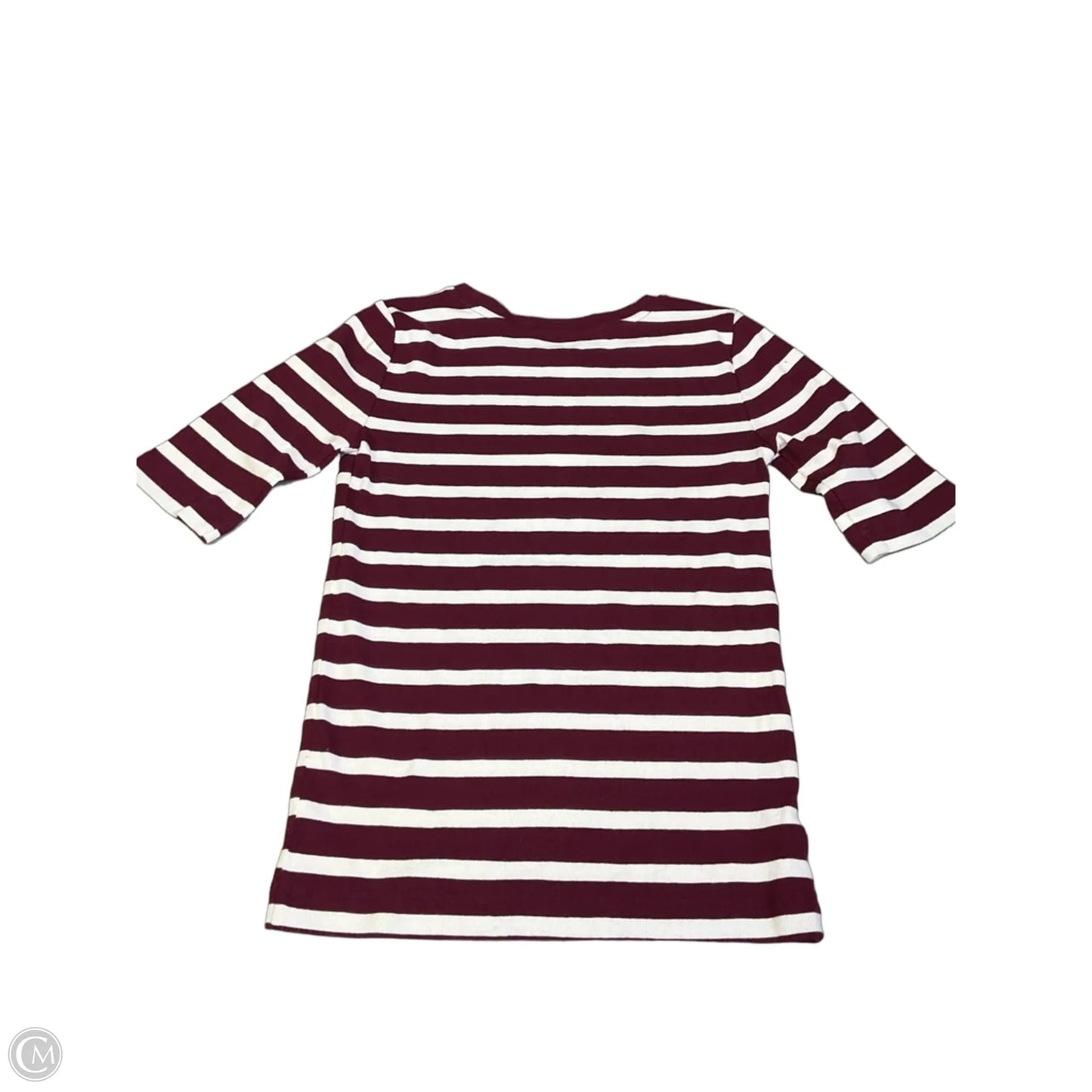 Top Short Sleeve By Loft In Striped Pattern, Size: S