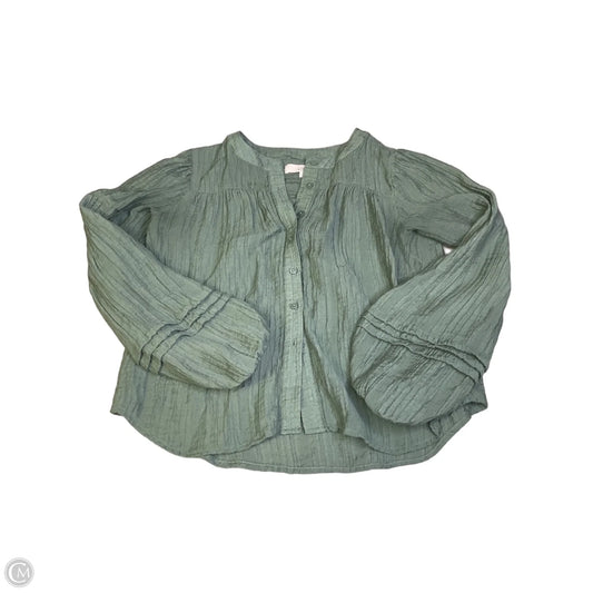 Top Long Sleeve By Loft In Green, Size: Xs