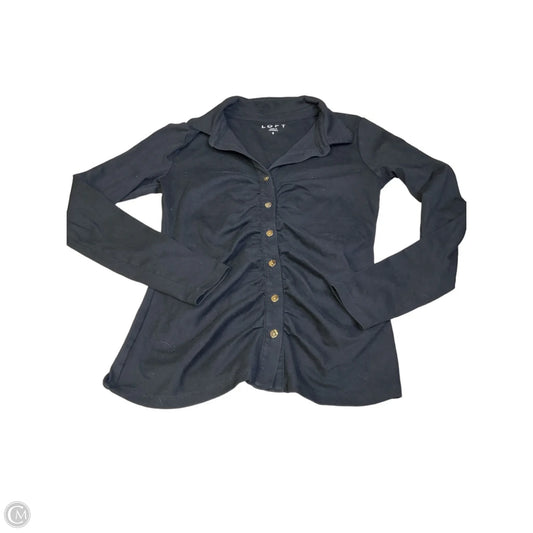 Top Long Sleeve By Loft In Black & Gold, Size: S