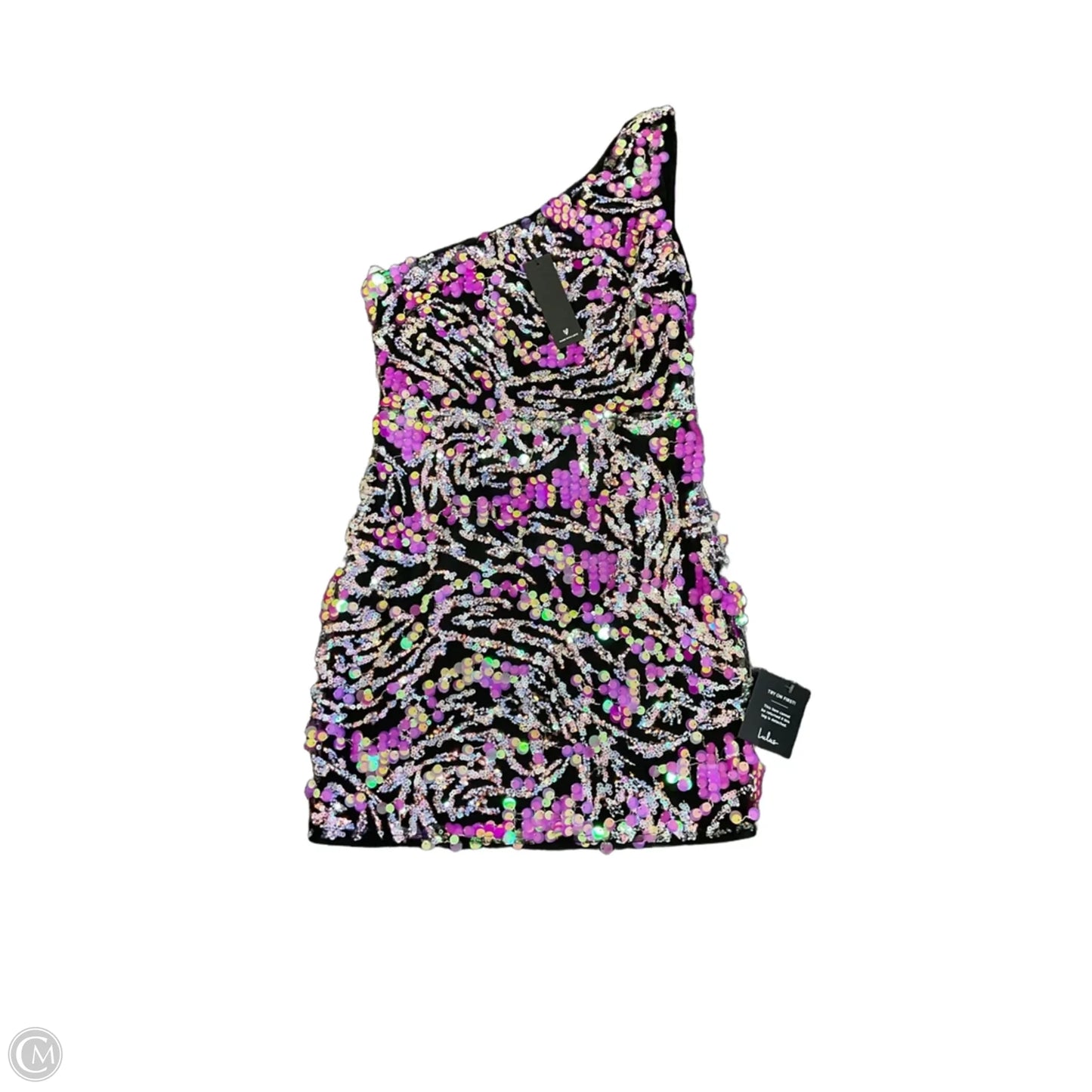Dress Party Short By Lulus In Black & Purple, Size: S