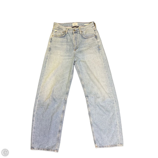 Jeans Wide Leg By Citizens Of Humanity In Blue Denim, Size: Xxs