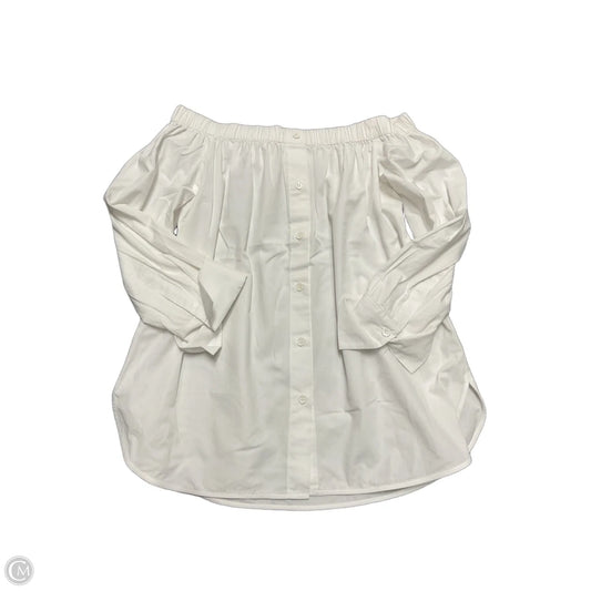 Top Long Sleeve By Zara In White, Size: Xs