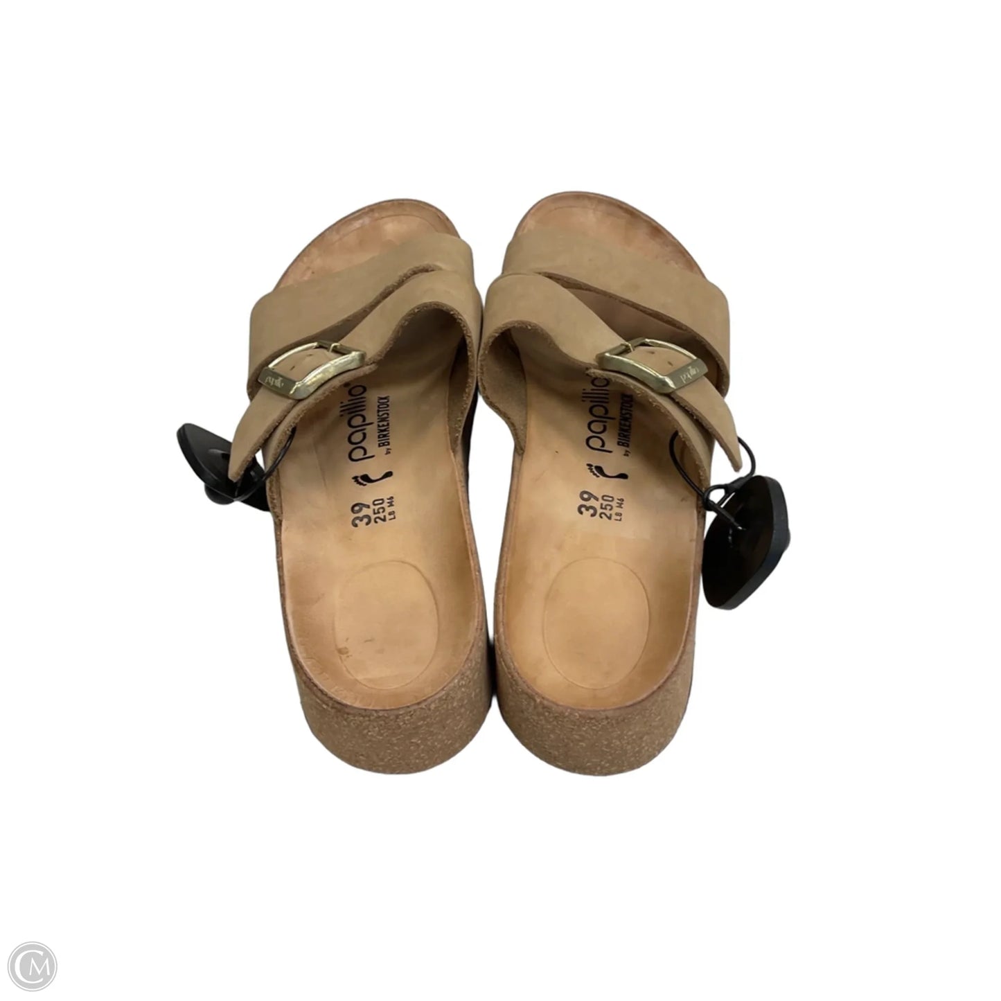 Sandals Heels Platform By Papillion In Tan, Size: 8
