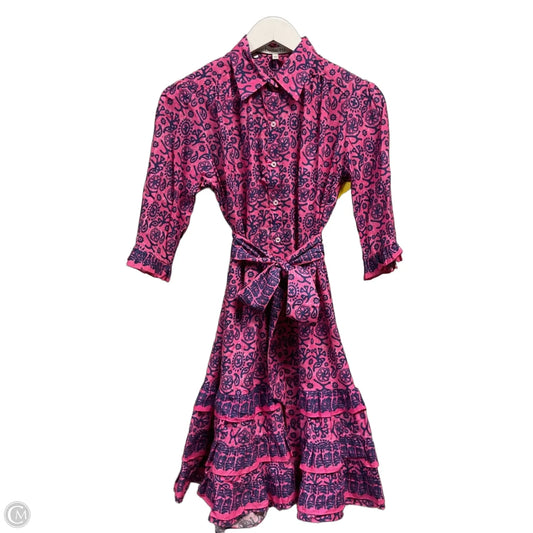 Dress Casual Midi By Cma In Blue & Pink, Size: Xs