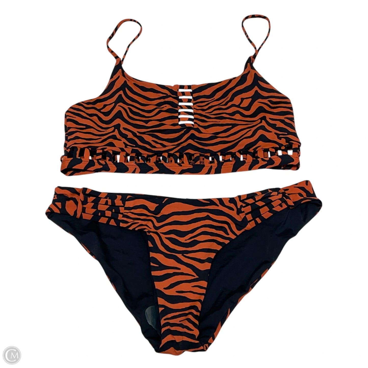 Swimsuit 2pc By Clothes Mentor In Black & Red, Size: L