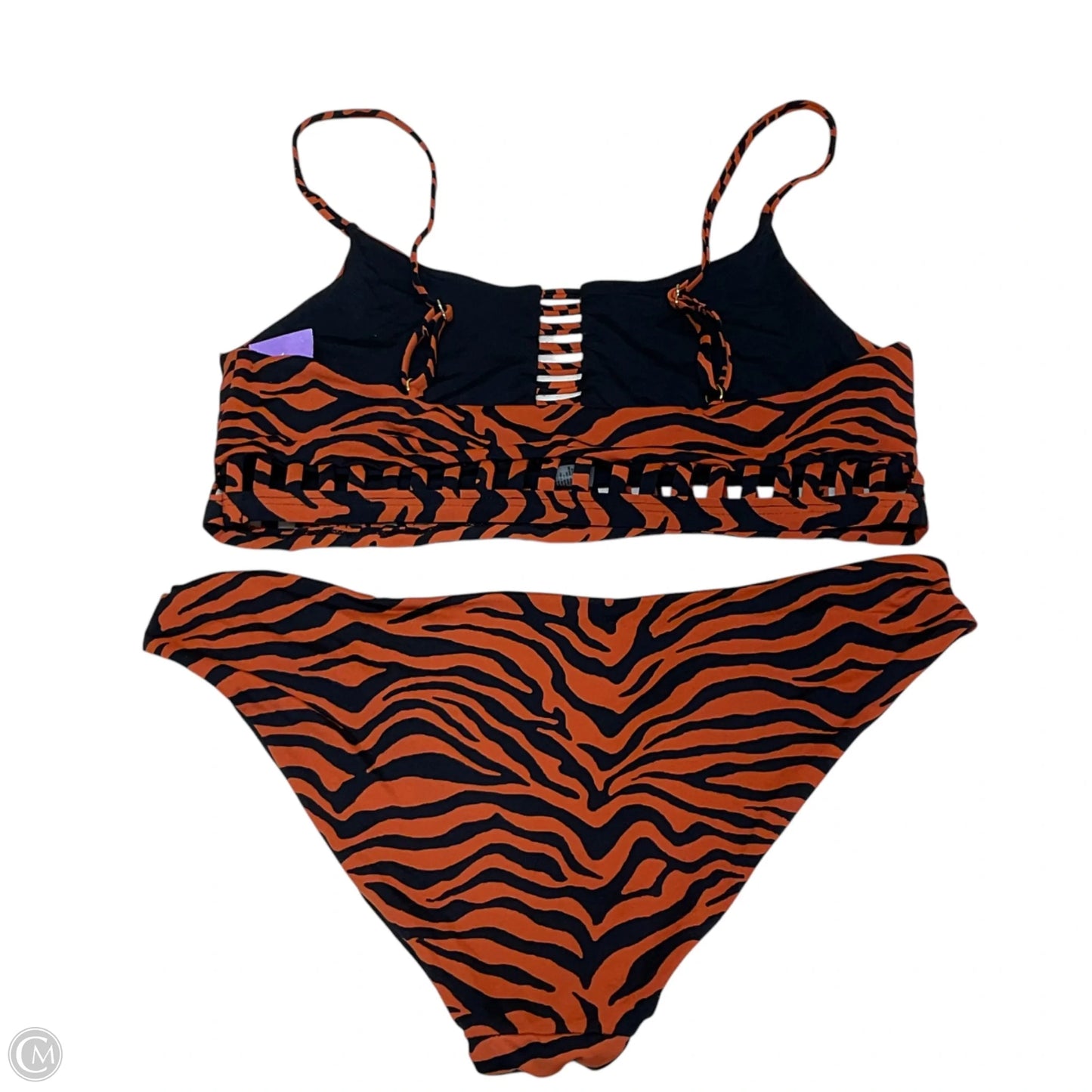 Swimsuit 2pc By Clothes Mentor In Black & Red, Size: L