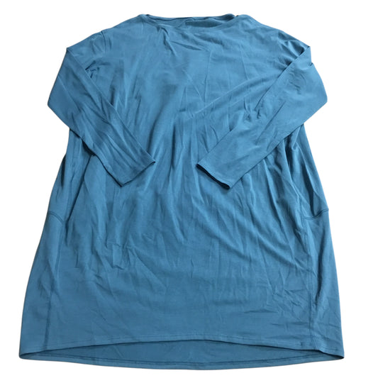 Athletic Top Long Sleeve Crewneck By Lululemon In Teal, Size: L