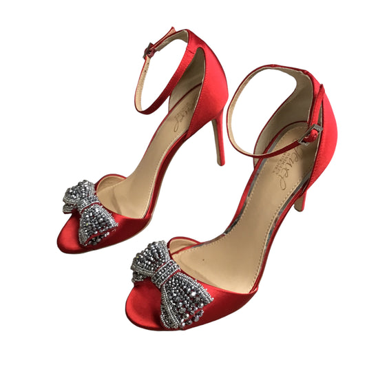 Shoes Heels Stiletto By Badgley Mischka In Red, Size: 8.5