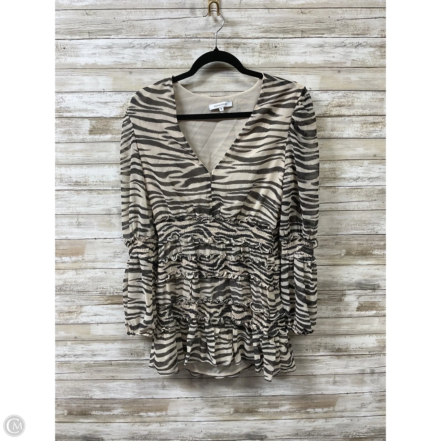 Romper By Olivaceous In Striped Pattern, Size: M