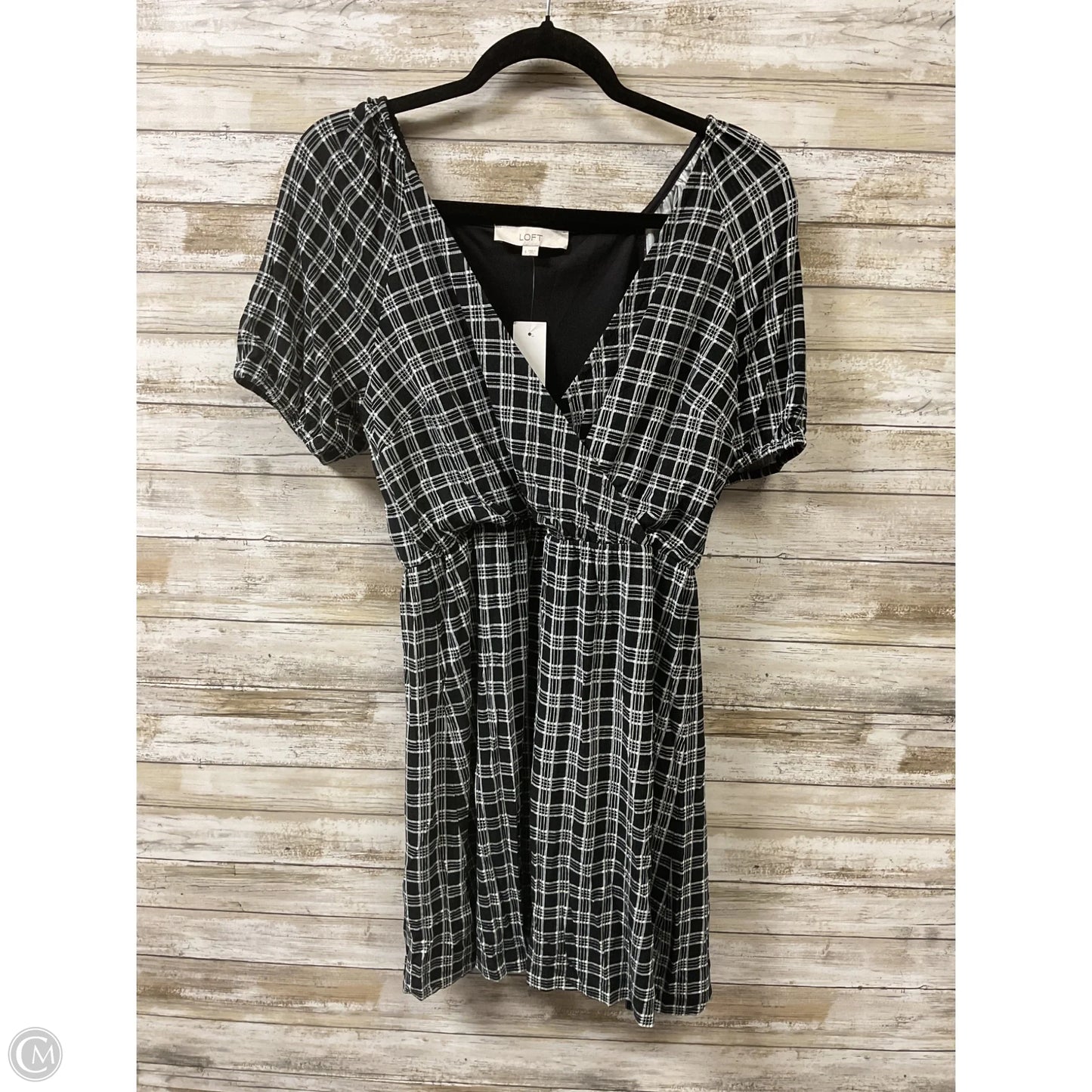 Dress Casual Midi By Loft In Black & White, Size: S