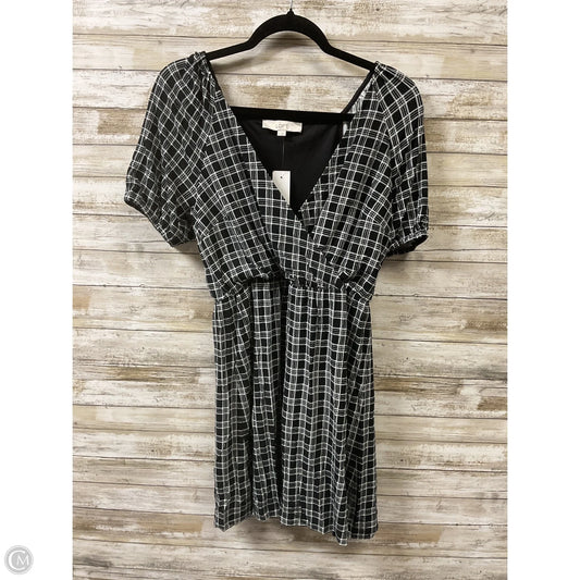 Dress Casual Midi By Loft In Black & White, Size: S