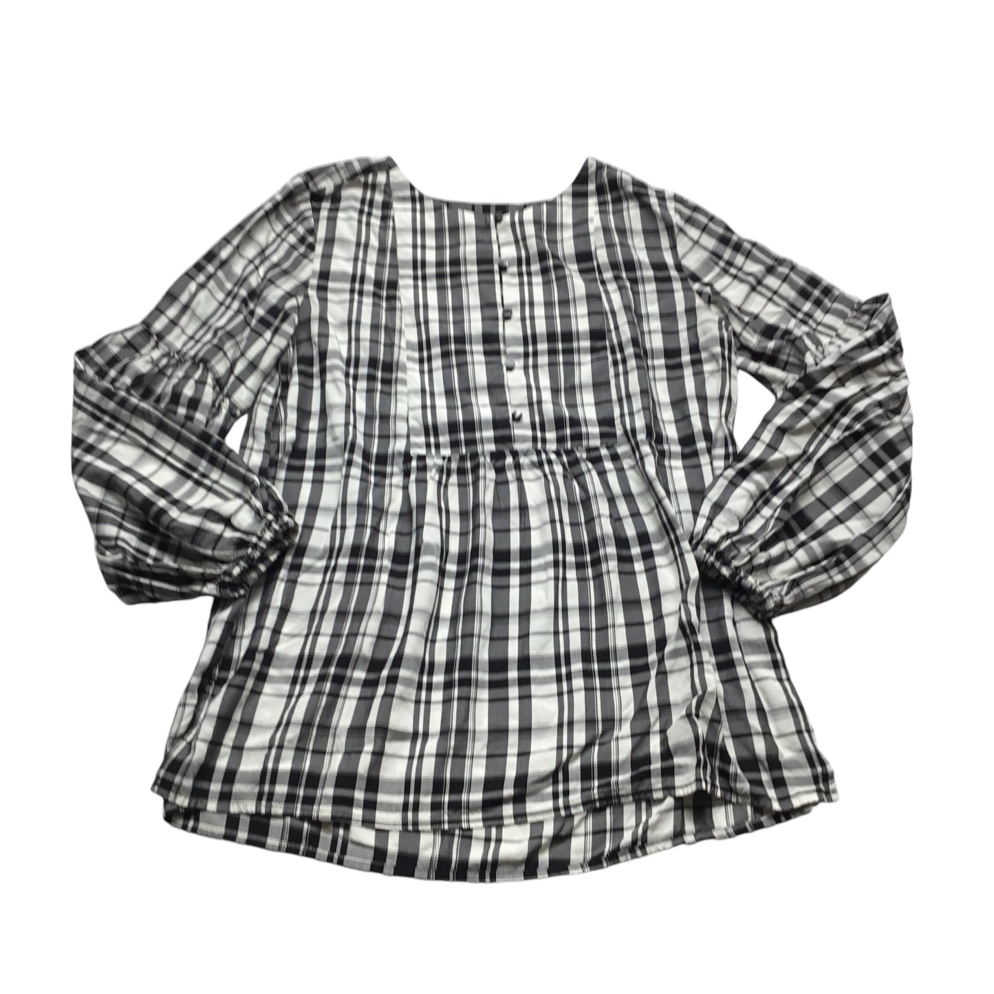 Top Long Sleeve By Loft In Black & White, Size: S