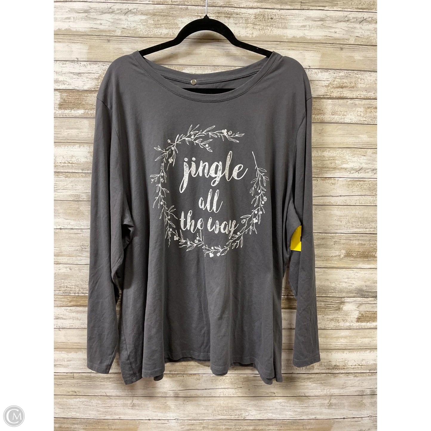 Top Long Sleeve By Sonoma In Grey, Size: 3x