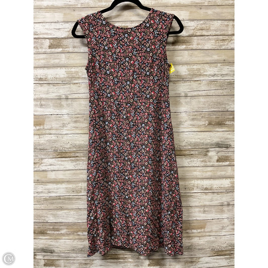 Dress Casual Midi By Loft In Floral Print, Size: 4p