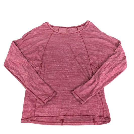Athletic Top Long Sleeve Crewneck By Lululemon In Red, Size: S