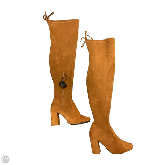 Boots Mid-calf Heels By Clothes Mentor In Tan, Size: 8.5