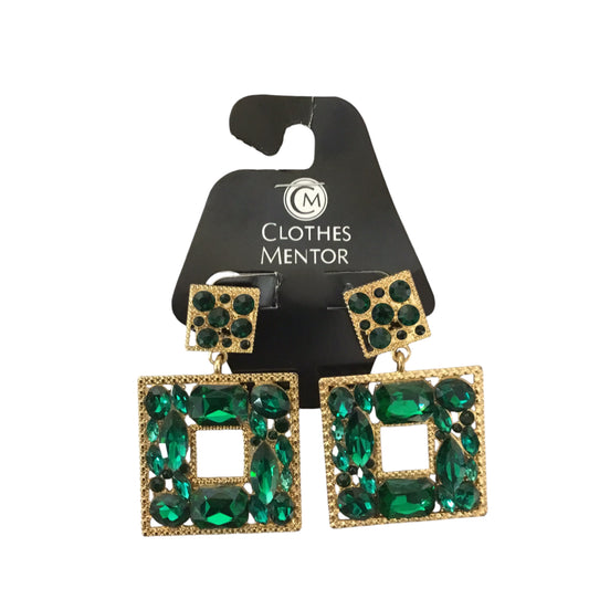 EARRINGS DANGLE/DROP    CLOTHES MENTOR in GOLD & GREEN