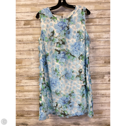 Dress Casual Midi By Karl Lagerfeld In Blue & White, Size: 16
