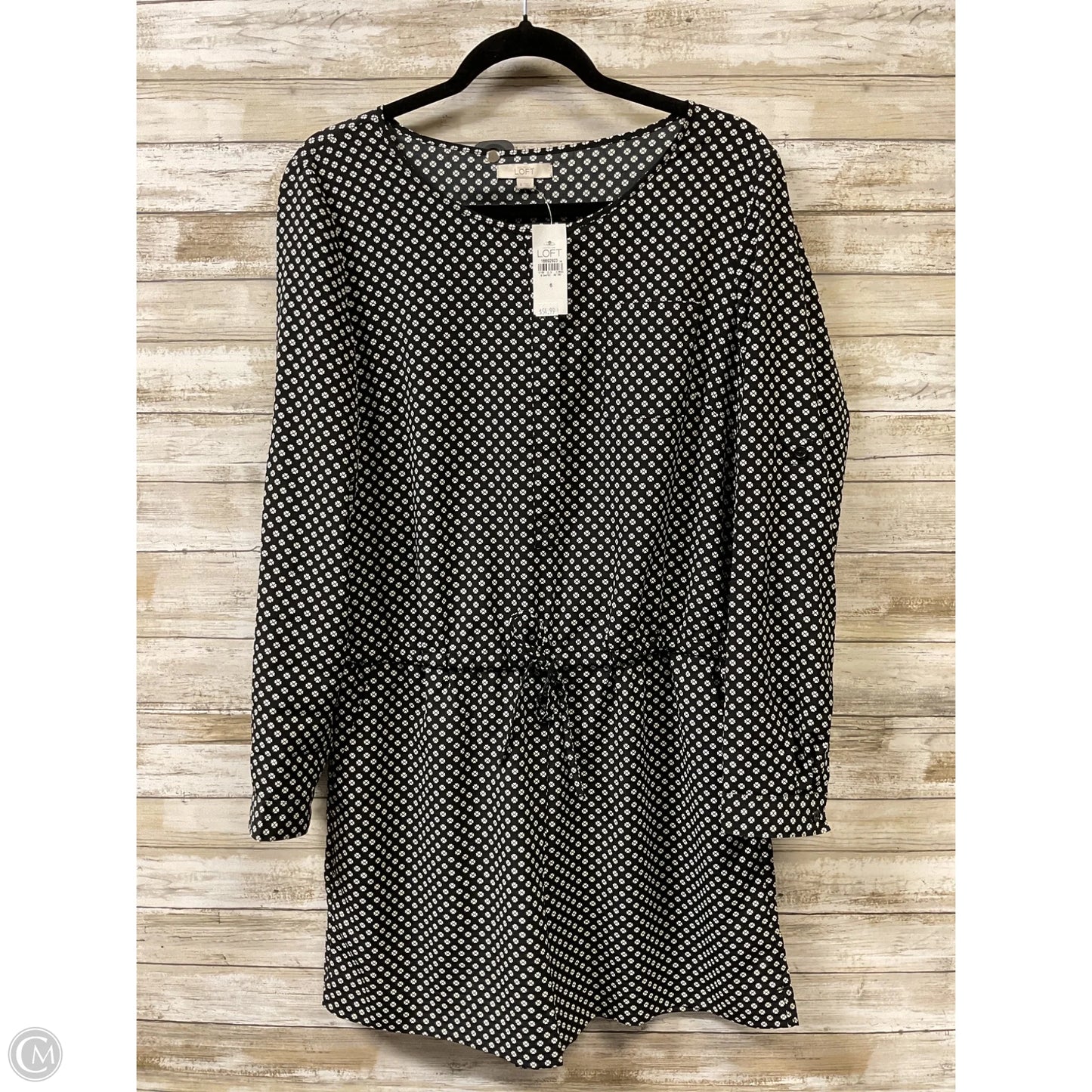 Romper By Loft In Black & White, Size: 6