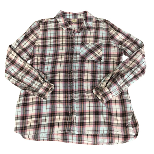 TOP LS TRUE CRAFT in PLAID PATTERN, Size: XL