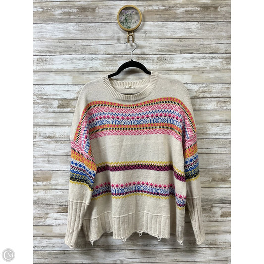 Sweater By Easel In Cream, Size: M