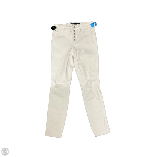Jeans Skinny By Gap In White Denim, Size: 4