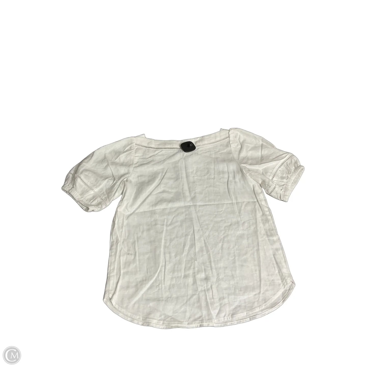 Top Short Sleeve By Ann Taylor In White, Size: Xs