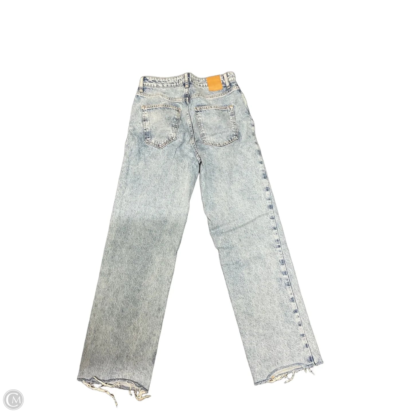 Jeans Straight By Zara In Blue Denim, Size: 4