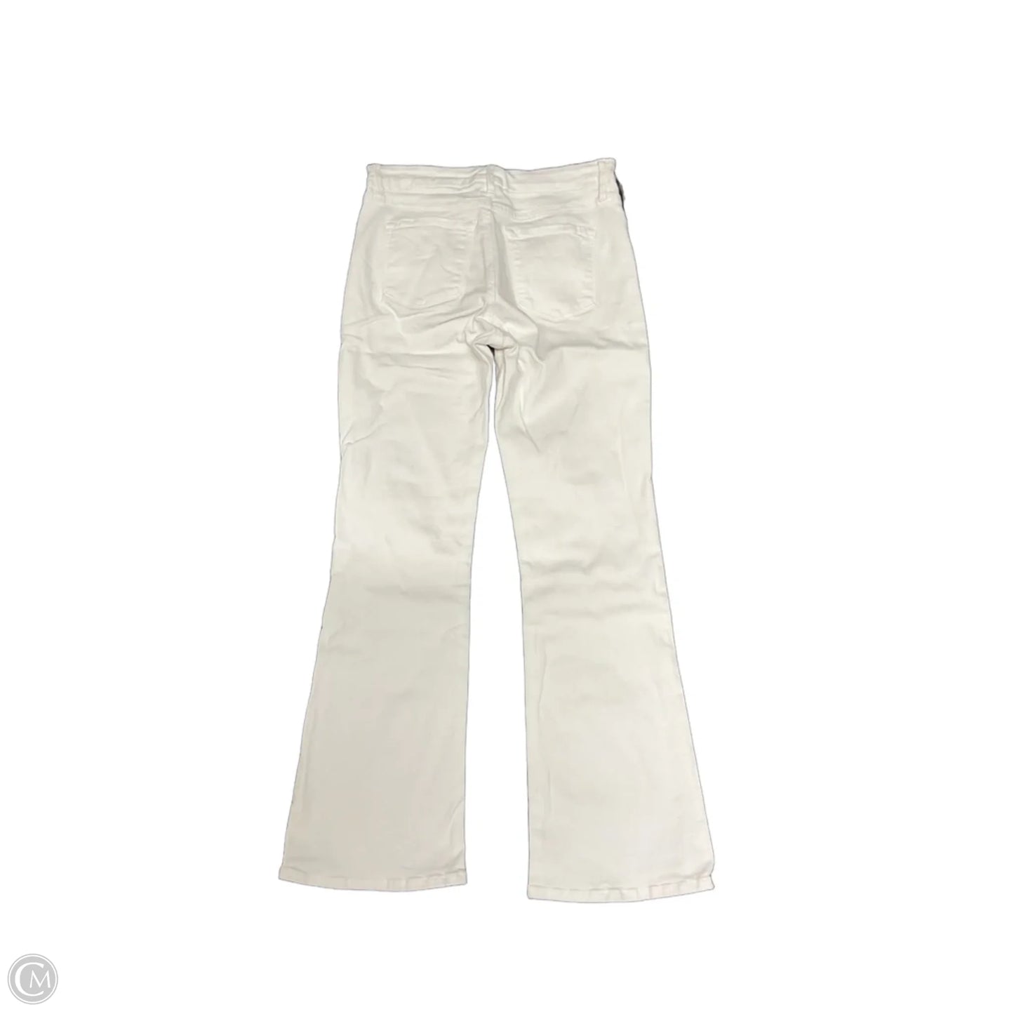 Jeans Boot Cut By Frame In White Denim, Size: 4