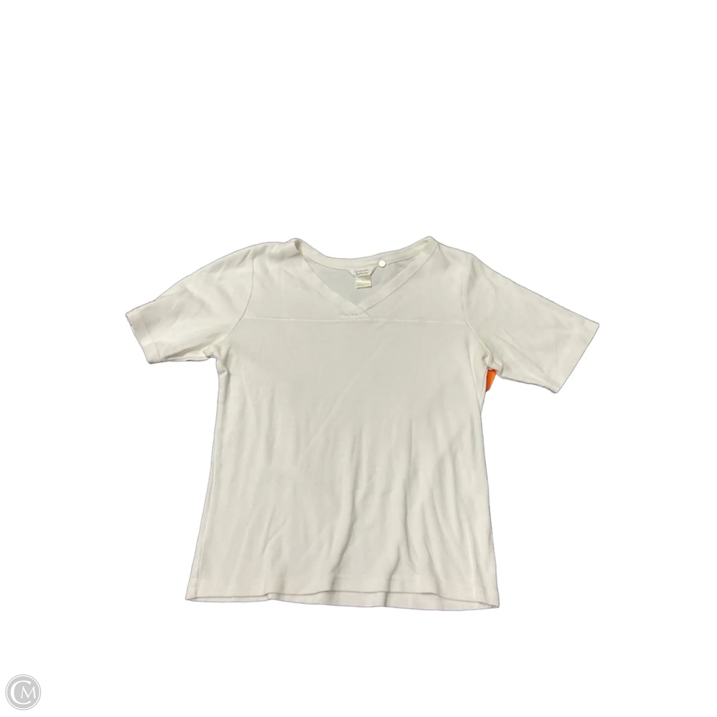 Top Short Sleeve Basic By Christopher And Banks In White, Size: S