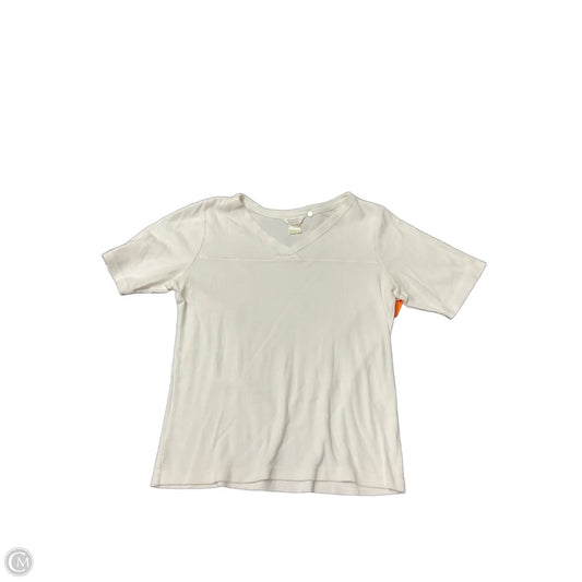 Top Short Sleeve Basic By Christopher And Banks In White, Size: S